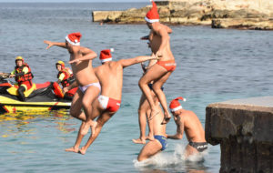thomas smith charity swim, charity event, malta, december