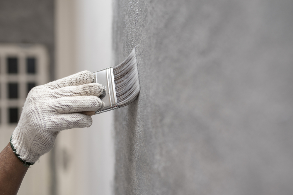 painting wall, fixing house