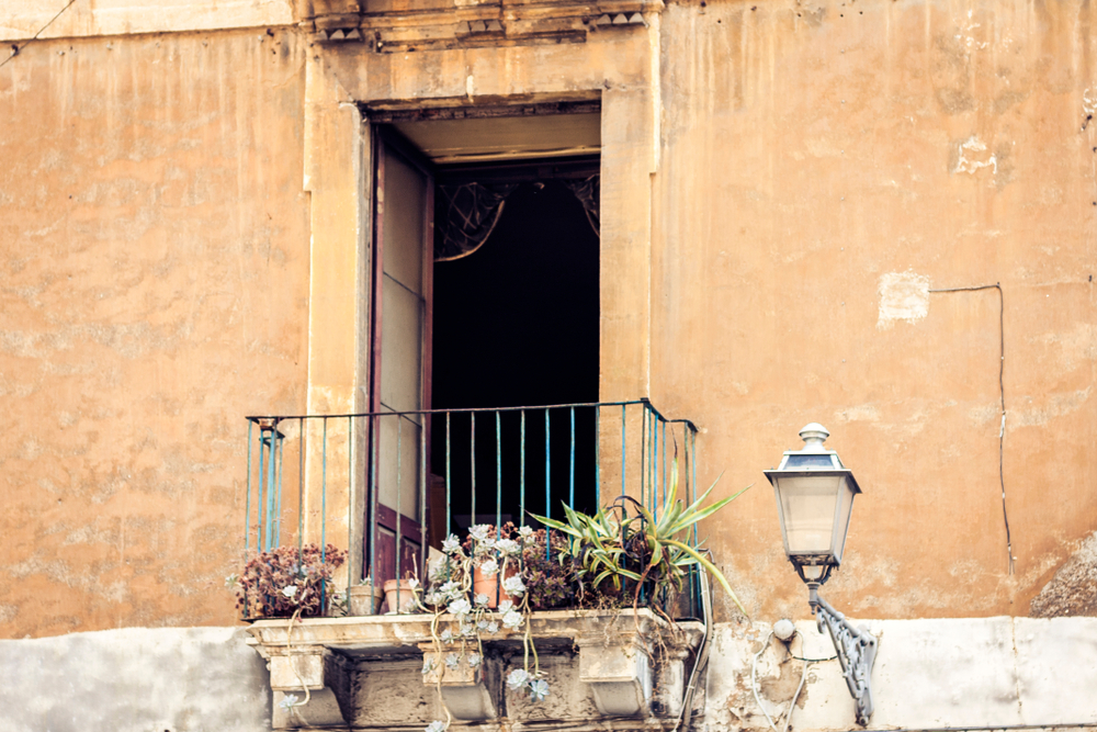 balcony of apartment in sicily