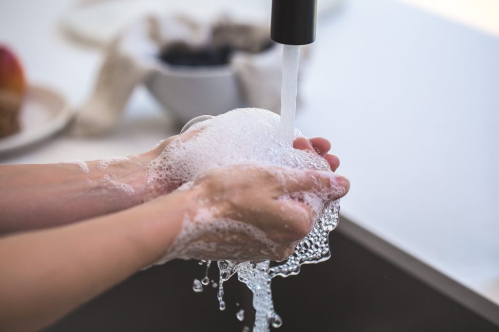 wash hands work from home