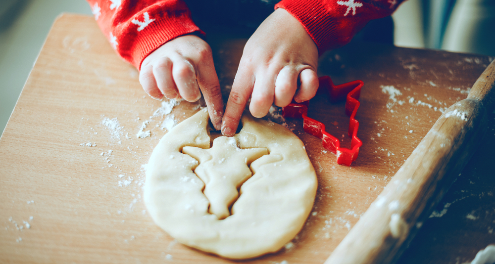 baking christmas cookies